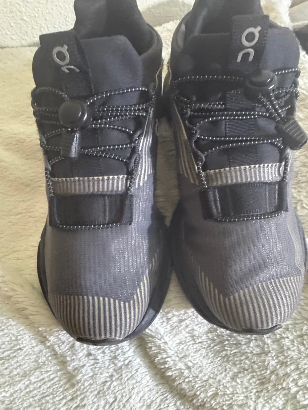 On Running Women’s Gray and Black Lightweight Athletic Sneakers
